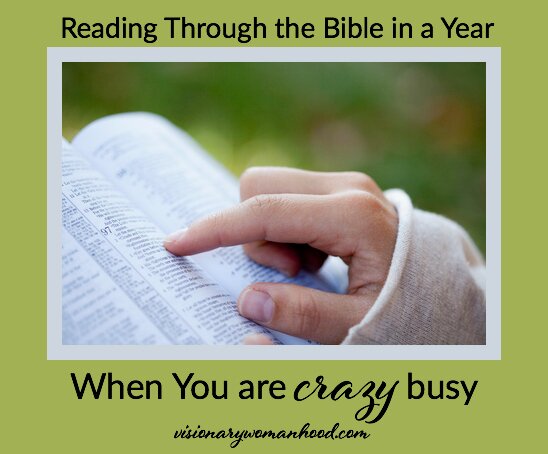 Reading Through the Bible in a Year—When You are Crazy Busy - Visionary Womanhood