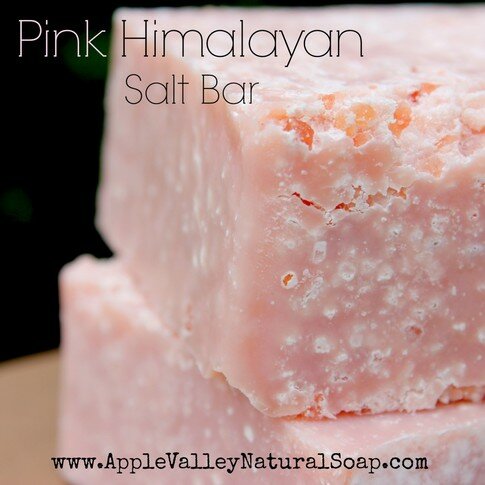 Pink Himalayan Salt Bar by Apple Valley Natural Soap